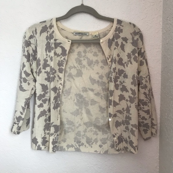 Autumn Cashmere Easy Crop Floral Cardigan - Picture 1 of 5